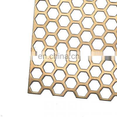 Hexagon hole decorative perforated metal sheet facade cladding