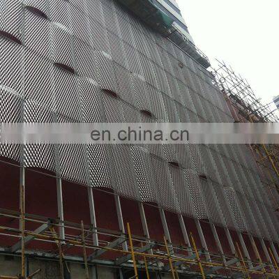 Aluminum Metal Wall Cladding Facade Decoration Expanded Metal Mesh