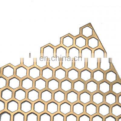 Wholesale quality diamond hole perforated metal mesh for facade cladding and ceiling use