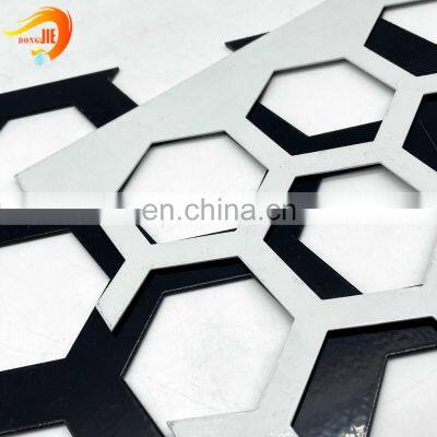 Factory Supply Aluminium Hexagon Hole Shape Perforated Metal Mesh for Decoration