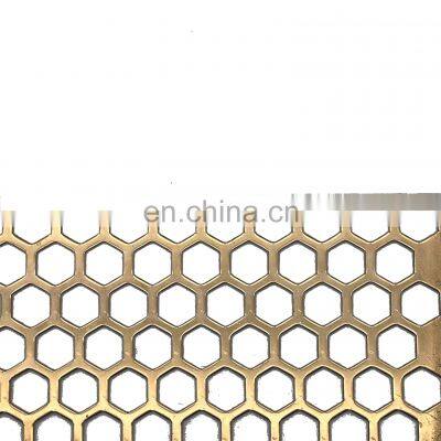 Hexagonal shape Stainless Steel 304 Perforated Metal Mesh Panel in Anping