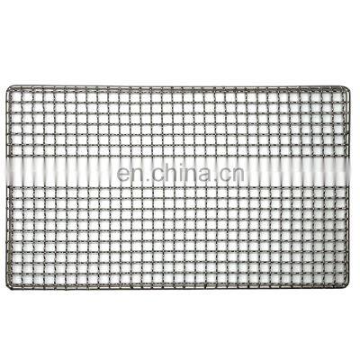 Rectangular stainless steel BBQ mesh crimped wire mesh