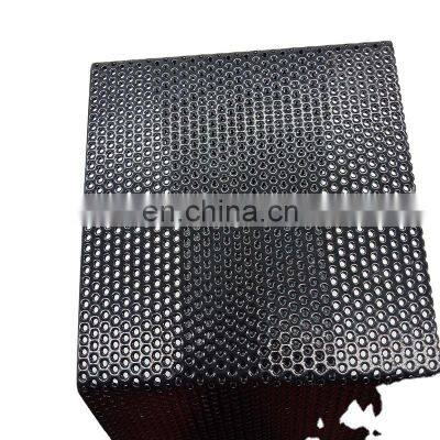 Stainless perforated metal sheet panel Carbon round hole punched stamping metal plate for loud speaker grille