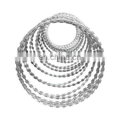 Hot dipped galvanized razor barbed wire anti climb razor wire