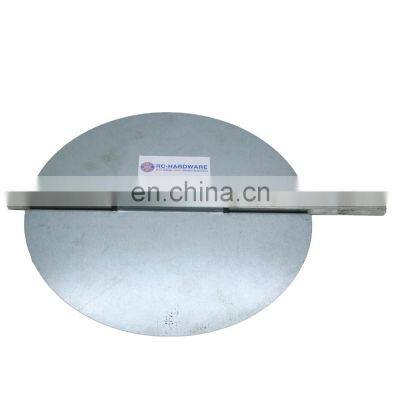 HVAC Mounted Steel Manual Round Adjustable Air Duct Butterfly Control Damper Blades with aluminum rod