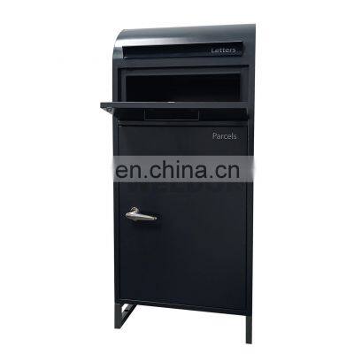 Outdoor mailbox freestanding safe lockable post boxes parcel delivery mailing box