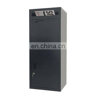 Freestanding Locking Parcel Drop Box, Privacy Key Lock & Large Capacity