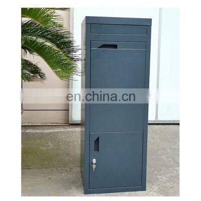 Black Outdoor Smart Parcel Delivery Box Outdoor Parcel Mail Box Parcel Drop Box