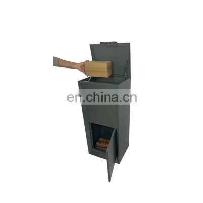 Digital outer battery box home hotel bank code money parcel package safety cash safe drop off box with a drop gate