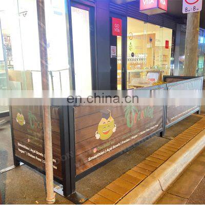 High Quality Road Safety Breeze Barrier Metal Barriers Road Safety Products Outdoor Cafe Barricade