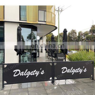 Metal Road Safety Crowd Control Barrier Outdoor Cafe Barricade