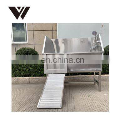 Stainless Steel Adjustable Height Dog Bathtub Dog Shower Tub for Pet