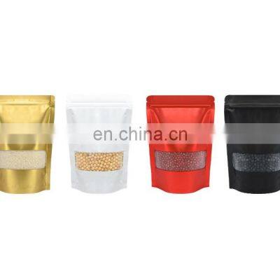 Custom printed zip lock packaging mylar bag packaging with window