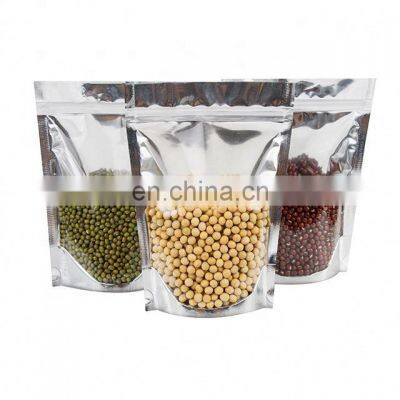 Hot Selling Zip Lock Plastic Aluminum Foil Ziplock Bag With Euro Slot Gold Metallic Mylar Stand Up Pouches