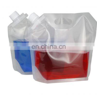 Custom transparent juice smoothies stand zipper reusable Various liquid packaging bags