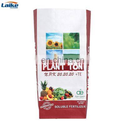 Wholesale laminated 25kg pp woven color printing composite plastic woven bag