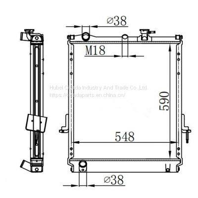 Brass Copper Truck Radiator 1-21410-912-0 8-97333-879-1 8-97366-643-1 for ISUZU ELF FORWARD H82W NPR81 FRR90