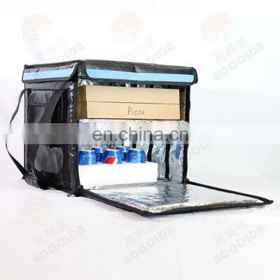 Large black 500D PVC hot food delivery bag