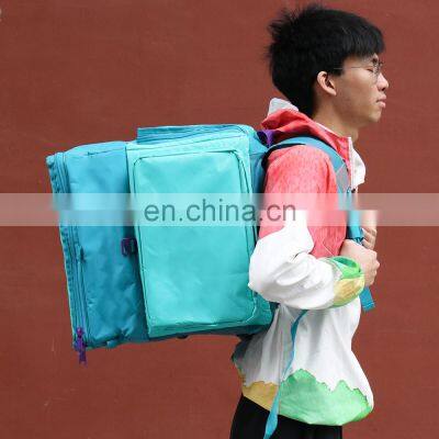 Large Motorcycle Waterproof Custom Print Backpack Insulated Food Delivery Cooler Bag