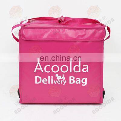 Factory Customized Hot Food Pink Big Delivery Carry Bags Food Delivery Bag