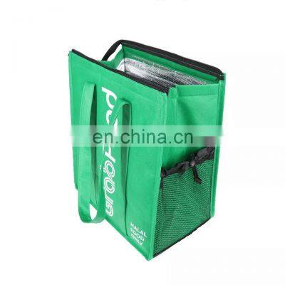Green Grab Waterproof Insulated Custom Delivery Food Bag Food Delivery Cooler Bag