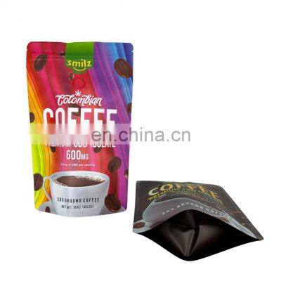 Custom low moq color Printing color 250g 500g 1kg coffee stand up pouches