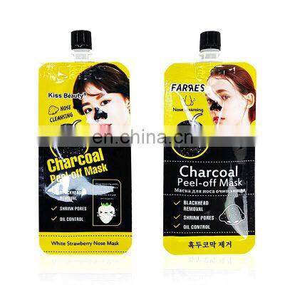 Facial cream sachets skincare aluminum foil spout pouch small pvc travel makeup cosmetic custom mouthpiece plastic bag