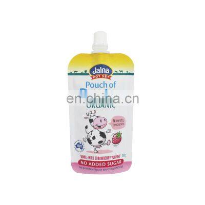 Reusable liquid spout pouch bags baby food packaging squeeze pouch