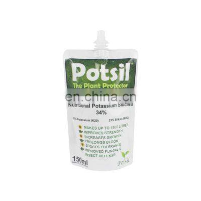Chemical product packaging bags stand up spout pouch with machine engine oil