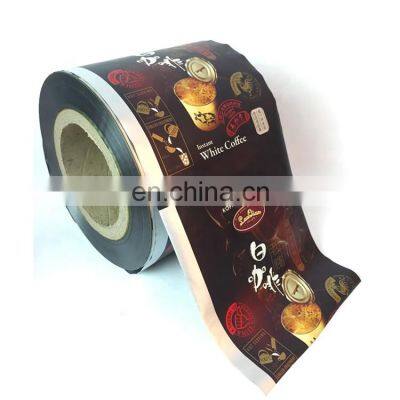 Customization PET aluminum foil laminated food packaging plastic roll film kopi sachet kemasan plastik film roll