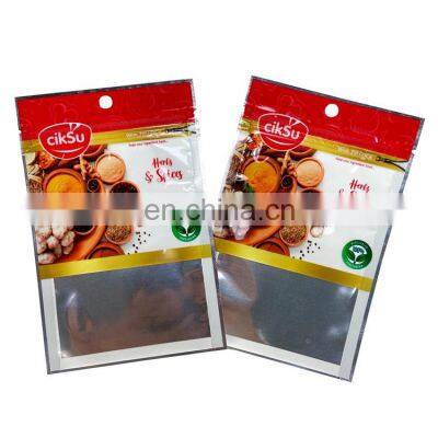 wholesale custom ziplock bag pouch spice pack packaging for spices
