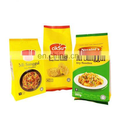 Wholesale bag instant noodles packing bags plastic Pasta food packaging bag with transparent window