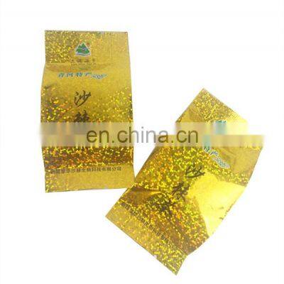 Mylar food bag disposable side gusset bags teas bag for tea/coffee