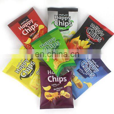 40-60 microns printing laminated plastic snack potato chips sachet packaging roll film