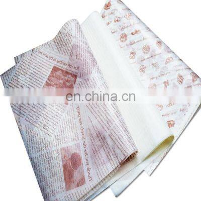 custom printed food butter packaging paper cheese wrapping paper