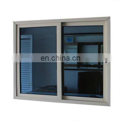 New Balcony Gray Color Simple Design 2 Track Aluminium Tinted Glass Sliding Window