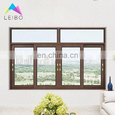 Customize aluminum frame double tempered clear glass with lock aluminum sliding window