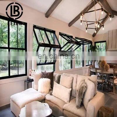 design windproof standard size tempered vertical aluminium window kitchen folding windows