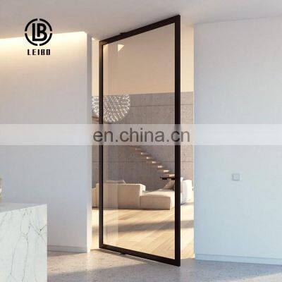 8 mm glass aluminum bathroom restroom door entry hidden hinge pivot door with frame frosted glass french aluminum door hotel