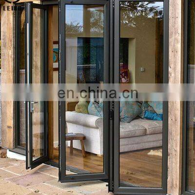 New Modern Hotel Restaurant Aluminium Double Glazed Bifold Sliding Accordion Folding Door