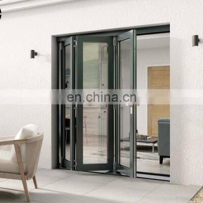 Foshan China Aluminum Anti-Pinch Folding Door with Clear Double Glass for Interior Decoration