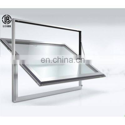Modern high-grade aluminum middle swing window saves space, ventilation and wide vision