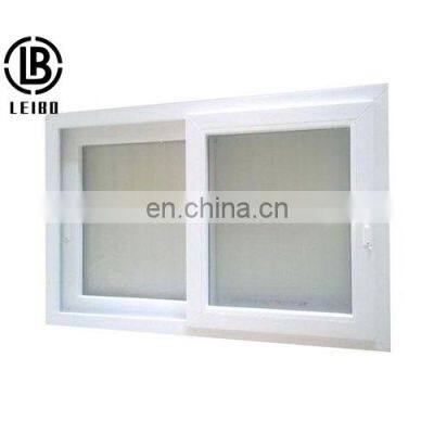 2 Panel UPVC Casement Window Track System PVC Sliding Windows for House