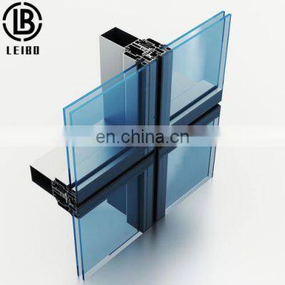 Glass Curtain Wall Strong And Durable Heat Insulation Aluminium Glass Laminated Glass Curtain Wall