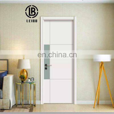 Fire Rated 5-Panel Primed White Modern Style Interior Wooden Shaker Door