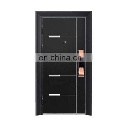 Latest Design Factory Fancy Modern Wrought Iron Exterior Door Rush Delivery High Quality Metal Steel Door