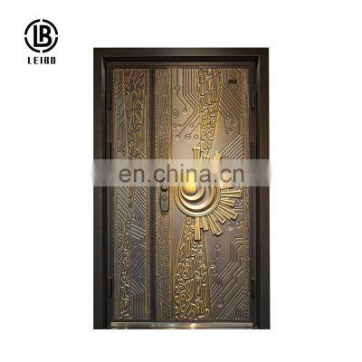 Luxury Home Design Carving Cast Aluminum Doors Interior Entrance Door Gate With Lock