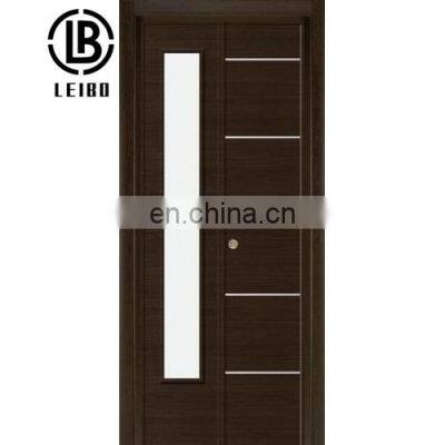 Contemporary Wooden Solid Doors Half Glass Wooden Door French