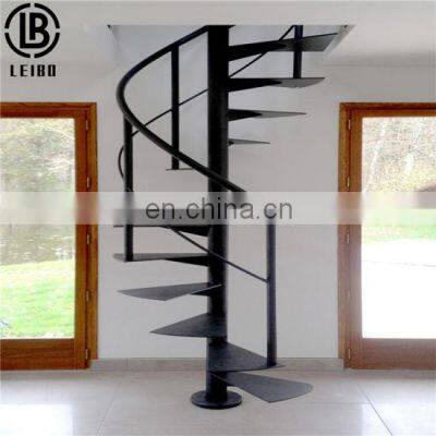 Modern Design Easy Installation Stairs Steel Structure Retro High Polished Staircase