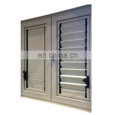 AS2047 standard custom adjustable grey aluminium or glass single hinged louver louvered door